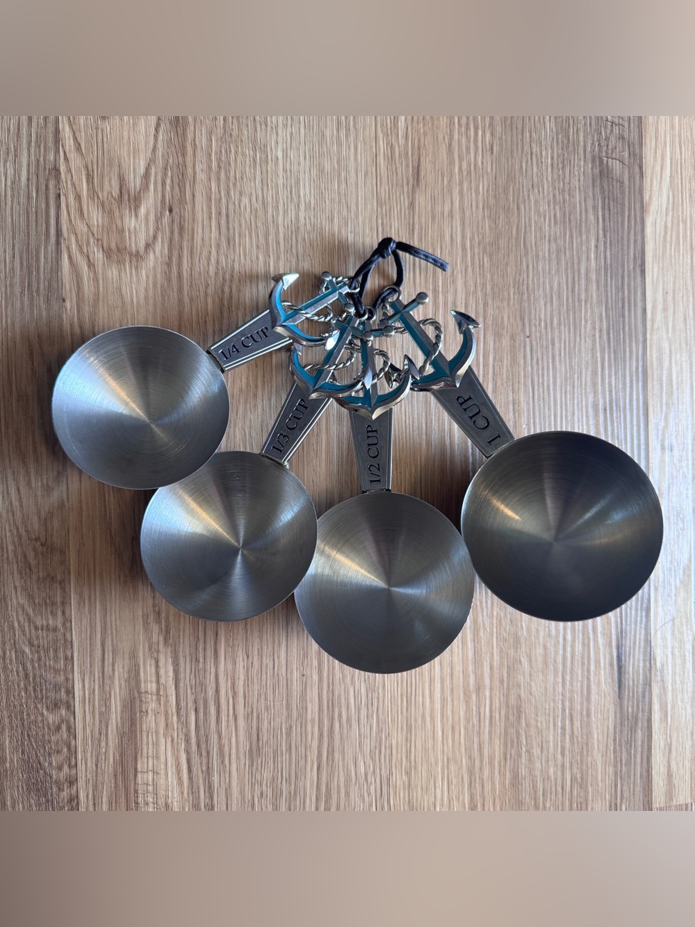 Stainless Steel Anchor Measuring Spoon Set - Nautical Design